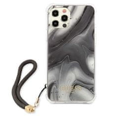 Guess GUHCP12LKSMAGR hard silikonové pouzdro iPhone 12 Pro MAX 6.7" grey Marble Collection