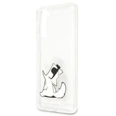 Karl Lagerfeld KLHCS21MCFNRC hard silikonové pouzdro Samsung Galaxy S21 PLUS 5G transparent Choupette fun