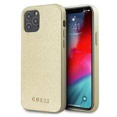 Guess GUHCP12LIGLGO hard silikonové pouzdro iPhone 12 Pro MAX 6.7" gold Iridescent