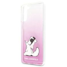 Karl Lagerfeld KLHCS21MCFNRCPI hard silikonové pouzdro Samsung Galaxy S21 PLUS 5G pink Choupette fun