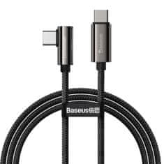 shumee Legendární úhlový rychlonabíjecí kabel USB-C 100W 5A 1m černý