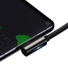 shumee Legendární úhlový rychlonabíjecí kabel USB-C 100W 5A 1m černý