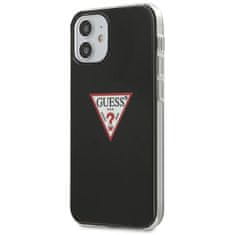 Guess GUHCP12SPCUCTLBK hard silikonové pouzdro iPhone 12 Mini 5.4" black Triangle Collection