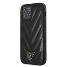 Guess GUHCP12LPUVQTMLBK hard silikonové pouzdro iPhone 12 Pro MAX 6.7" black V-Quilted Collection