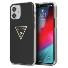 Guess GUHCP12SPCUMPTBK hard silikonové pouzdro iPhone 12 Mini 5.4" black Metallic Collection / GUE000837