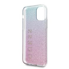 Guess GUHCN65PCUGLPBL hard silikonové pouzdro iPhone 11 Pro Max Pink-blue Glitter Gradient