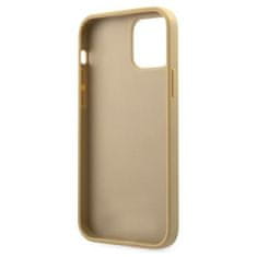 Guess GUHCP12LPUILGLG hard silikonové pouzdro iPhone 12 Pro MAX 6.7" gold Iridescent Love Script Gold Logo