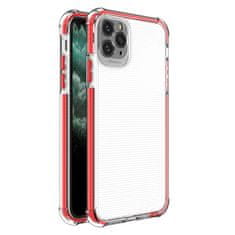 HURTEL PRUŽNÉ GELOVÉ PANCÉŘOVÉ POUZDRO SPRING ARMOUR S BAREVNÝM RÁMEČKEM PRO IPHONE 11 PRO MAX, ČERVENÉ