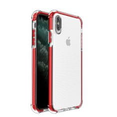 IZMAEL Spring Armor silikonove pouzdro s barevnym lemom pro Apple iPhone XS Max - Červená KP9574