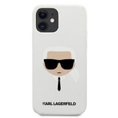 Karl Lagerfeld KLHCP12SSLKHWH hard silikonové pouzdro iPhone 12 Mini 5.4" white silicone Karl`s head