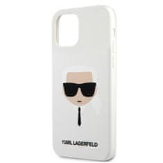 Karl Lagerfeld KLHCP12SSLKHWH hard silikonové pouzdro iPhone 12 Mini 5.4" white silicone Karl`s head