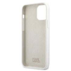 Karl Lagerfeld KLHCP12SSLKHWH hard silikonové pouzdro iPhone 12 Mini 5.4" white silicone Karl`s head