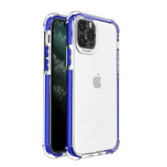 HURTEL PRUŽNÉ GELOVÉ PANCÉŘOVÉ POUZDRO SPRING ARMOUR S BAREVNÝM RÁMEČKEM PRO IPHONE 11 PRO MODRÉ