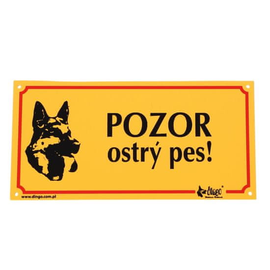 DINGO Cedulka POZOR ostrý pes!