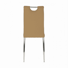 ATAN Židle SIGNA - béžová / bílá ekokůže