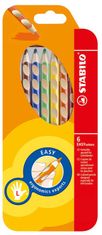 Stabilo Trojhranné pastelky STABILO EASYcolors - 6 barev / pro leváky