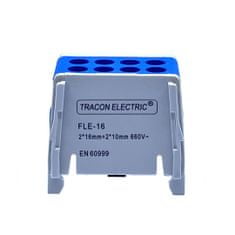 Tracon Electric Rozvodná odbočná svorka modrá 2×16mm2 / 2×16mm2