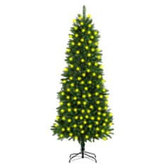 Greatstore Umělý vánoční stromek s LED diody 240 cm zelený