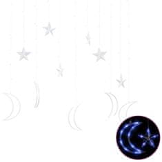 Vidaxl Pohádková světla Hvězda a měsíc dálkové ovládání 138 LED modrá