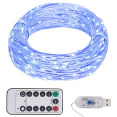 Greatstore Světelný řetěz s mikro LED 40 m 400 LED modrý 8 funkcí