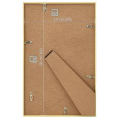 Greatstore Fotorámečky koláž 5 ks na zeď nebo stůl zlaté 13 x 18 cm MDF