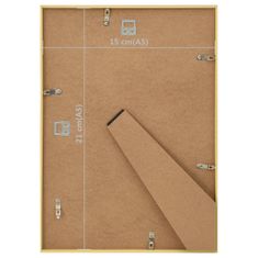 Greatstore Fotorámečky koláž 10 ks na zeď nebo stůl zlaté 15 x 21 cm MDF