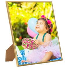 Greatstore Fotorámečky koláž 5 ks na zeď nebo stůl zlaté 20 x 25 cm MDF