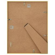 Greatstore Fotorámečky koláž 3 ks na zeď nebo stůl zlaté 20 x 25 cm MDF