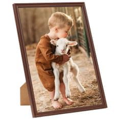 Greatstore Fotorámečky koláž 5 ks na zeď nebo stůl hnědé 40 x 50 cm MDF