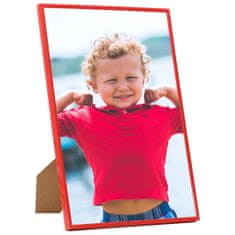 Greatstore Fotorámečky koláž 3 ks na zeď nebo stůl červené 59,4x84 cm MDF