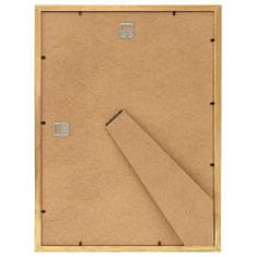 Greatstore Fotorámečky koláž 3 ks na zeď nebo stůl zlaté 20 x 25 cm MDF