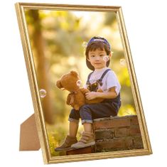 Greatstore Fotorámečky koláž 3 ks na zeď nebo stůl zlaté 20 x 25 cm MDF