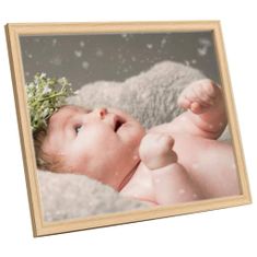 Greatstore Fotorámečky koláž 3 ks na zeď nebo stůl světlý dub 28 x 35 cm