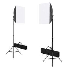 Greatstore Foto studio set se softboxy, fotopozadím a odraznou deskou