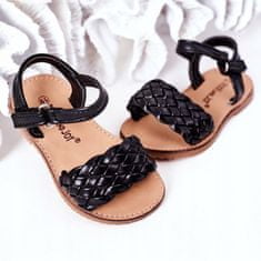 Dětské pletené sandály Black Bailly velikost 23