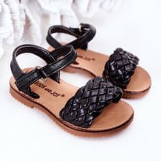 Dětské pletené sandály Black Bailly velikost 23