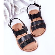 Dětské třpytivé sandály Black Natalie velikost 20