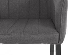 Danish Style Jídlení židle Gini (SET 2 ks), tmavě šedá