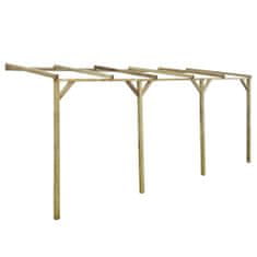 Greatstore Zahradní pergola ke zdi 2 x 5 x 2,2 cm dřevo