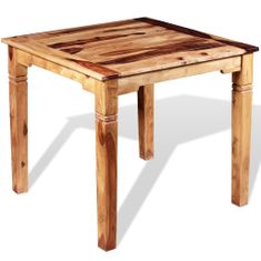 Greatstore Jídelní stůl, masivní sheeshamové dřevo, 82x80x76 cm