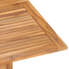 Greatstore Skládací zahradní jídelní stůl 120 x 120 x 75 cm masivní teak