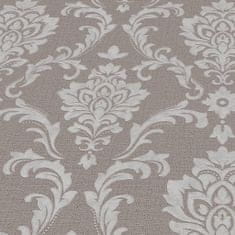 Greatstore 2 ks netkané tapetové role taupe 0,53 x 10 m bohaté ornamenty