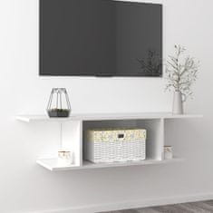 Vidaxl Nástěnná TV skříňka bílá s vysokým leskem 103 x 30 x 26,5 cm