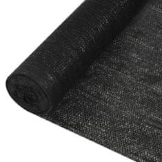 Greatstore Stínící tkanina černá 1,5 x 10 m HDPE 150 g/m2