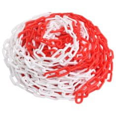 Petromila Výstražný řetěz červený a bílý 100 m Ø 6 mm plast