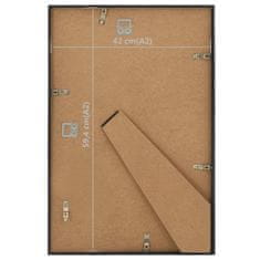 Greatstore Fotorámečky koláž 3 ks na zeď nebo stůl černé 42 x 59,4 cm MDF