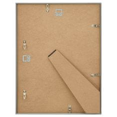 Greatstore Fotorámečky koláž 3 ks na zeď nebo stůl stříbrné 20 x 25 cm MDF