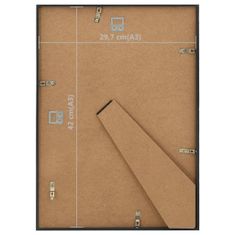 Greatstore Fotorámečky koláž 3 ks na zeď nebo stůl černé 29,7 x 42 cm MDF