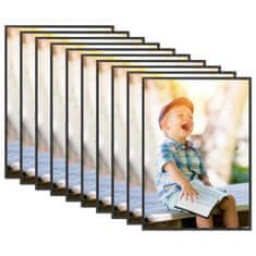 Greatstore Fotorámečky koláž 10 ks na zeď nebo stůl černé 15 x 21 cm MDF