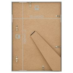 Greatstore Fotorámečky koláž 3 ks na zeď nebo stůl stříbrné 15 x 21 cm MDF